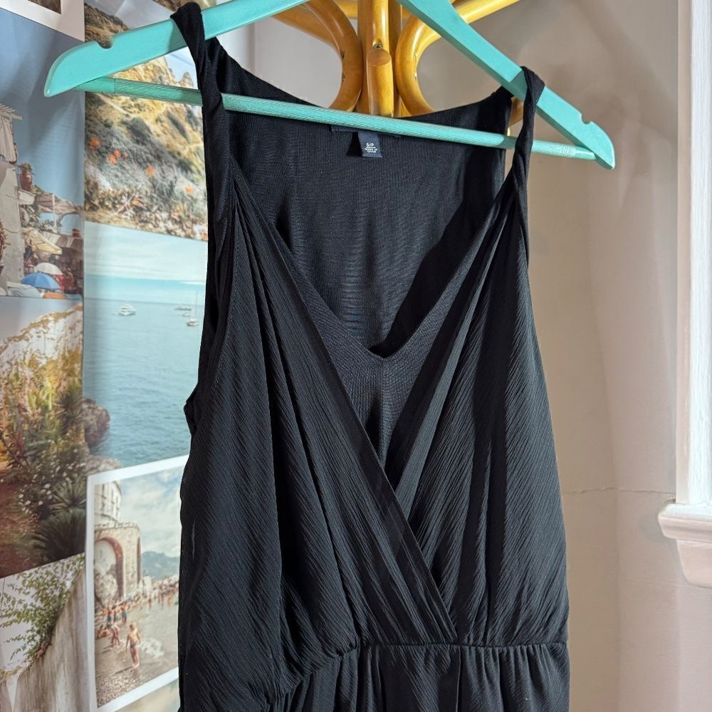 Silk black sleeveless Banana Republic dress - S
